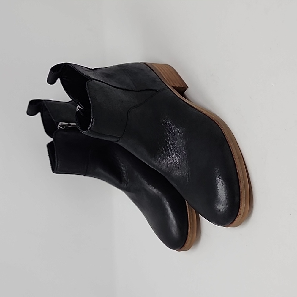 Lucky Brand Prenma Black Leather Booties Size 7.5